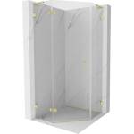 Mexen Lunar L петостенна душ кабина с панти, лява 80 x 80 см, прозрачна, злато (831L-080L-080P-55-00-L)