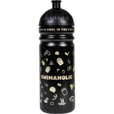 Swimaholic water bottle swimming world черен/златен