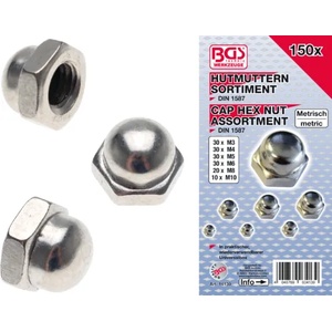 Bgs technic - Германия Комплект глухи гайки, метрични 150 бр. ; bgs technic, 14130