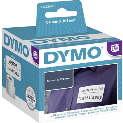 DYMO etikety v roli 99014 S0722430 101 x 54 mm papier biela 220 ks trvalé prepravné štítky; S0722430