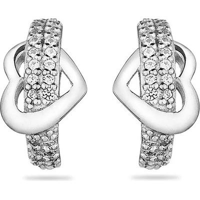 Swan Сребърни обици с вградени камъни циркон MR2445E Swan