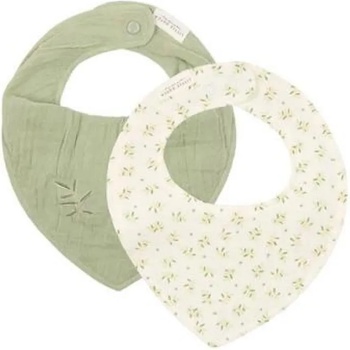 Little Dutch Комплект муселинови бандани Little Dutch Blueberry Leaves - 2 броя, Sage (TE50114034)