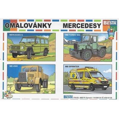 Omaľovánky Bestr A5 Mercedesy