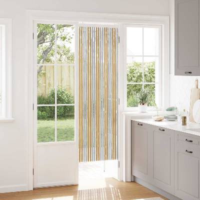 vidaXL Мрежа против насекоми Шенил Сив и бежов 56 x 185 cm 100% ПП (42034461)