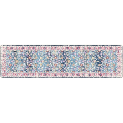 Перящ се килим многоцветен 80x300 см противоплъзгащ