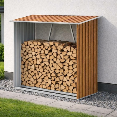 BestBerg BBSH-F002W / 1,8 m²/ 217 x 83 x 154 cm / dekor dřeva/hnědá