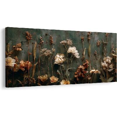 Obraz vintage květinová elegance - 80x40