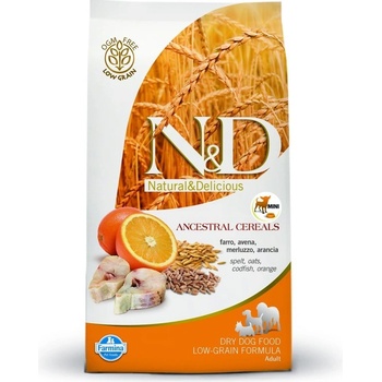 N&D Ancestral Grain Low Grain Dog Adult Mini Codfish & Orange 2,5 kg