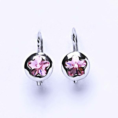 Čištín na patent s krystaly Swarovski kytička Light rose NK 1300