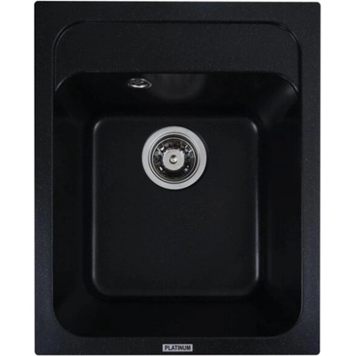 ELEFANT Гранитна мивка korrado 4050 - компактна кухненска мивка за монтаж в плот (черен металик) (korrado 4050 черен металик)