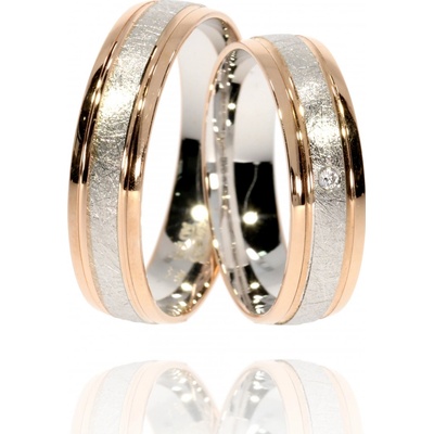 Zlatnictví Helios Zlaté snubní prsteny C 1482 Se Zirkony