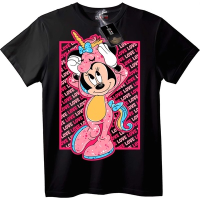 NOONEBRAND Тениска Minnie Mouse Еднорог Любов - 3XL, White
