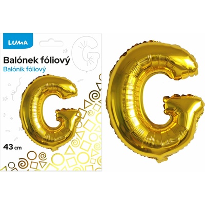 Luma Balónek fóliový "G", zlatý