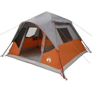 vidaXL Бърза палатка с покрив Сив и оранжев 305 x 275 x 190 см (42028696) Палатка