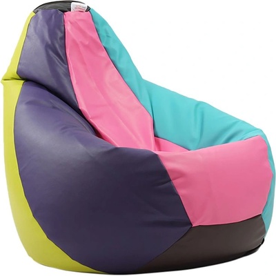 PUFRELAX Пуф, круша, 320л. , Nirvana Grande - Mozaic, Еко кожа, Пълнеж от полистиролни перли (PUF-G-NGR-AR-MZC)