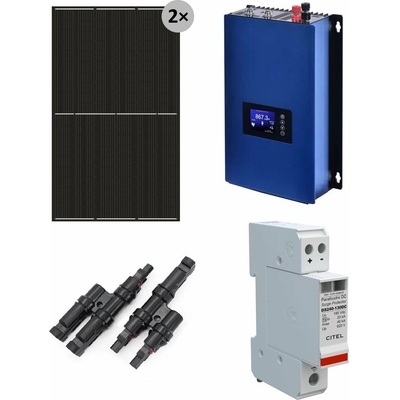 Solarmi GridFree 1000M solární balkónová elektrárna 1kW GTIL měnič s limiterem + 2x 480Wp solární panel SOPGWL0042