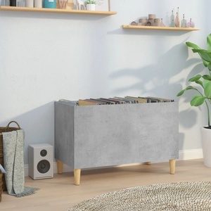 vidaXL Шкаф за грамофонни плочи сив 74, 5x38x48 см инженерно дърво (831961)