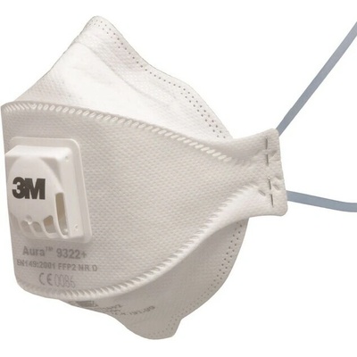 3M AURA 9322+ FFP2 respirátor skladaný panelový 0701001199999 F1027