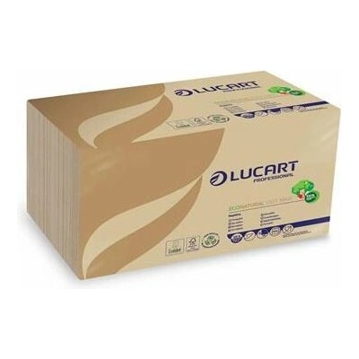 LUCART Ubrousky 1/4 přeložení Econatural 130T havanna hnědá 500list 30x30cm