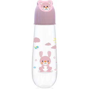 Baby Care Бебешко шише с релефна капачка Lorelli - Baby Care, Animals, 250 ml, Blush Pink (10200760002)