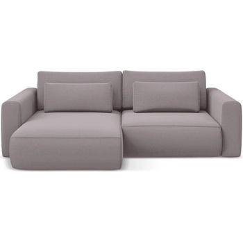 makamii Кадифен разтегателен ъглов диван с място за съхранение в цвят лавандула (ляв ъгъл) Kapua - Makamii (KAPUA_LCF_S_3_P1_C8)