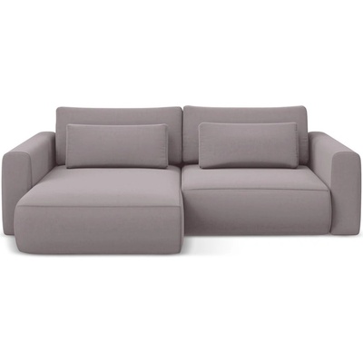 makamii Кадифен разтегателен ъглов диван с място за съхранение в цвят лавандула (ляв ъгъл) Kapua - Makamii (KAPUA_LCF_S_3_P1_C8)