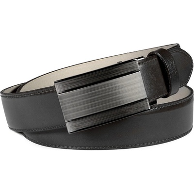 Penny Belts pánský kožený společenský opasek Noel černý