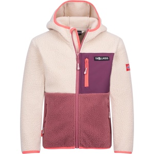 TROLLKIDS Детско поларено яке Trollkids Kid's Aurlandsfjord Jacket Fleece jacket - Frozen Berry / Sandstone - размер 104 (EU) (703-3292-1013)