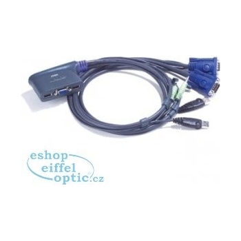 Aten CS-62US DataSwitch elektronický 2:1 (kláv.,VGA,myš,audio) USB