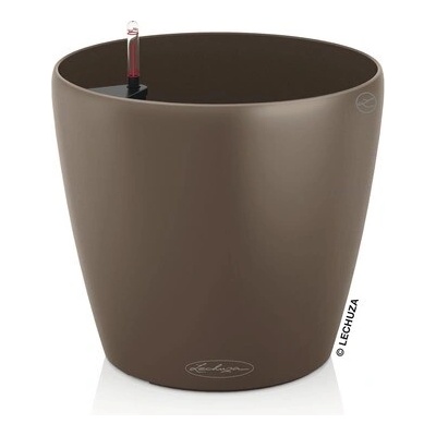 Lechuza Classico Color Samozavlažovací kvetináč plast 35 x 33 cm hnedý
