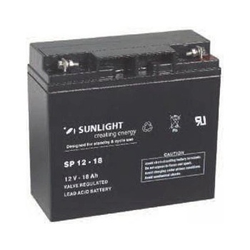 Accupower Батерия за UPS устройство SUNLIGHT BATTERY 12 V, 18 AH, 2 x F2, 181 x 77 x 167 mm, Черна
