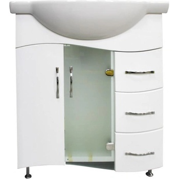 Triano Долен шкаф с мивка "Ива" бял 75 cm тежък модел (73628)