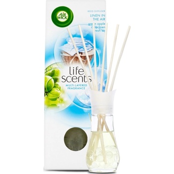 Air Wick Reed Diffuser Life Scents Linen in the air - Bielizeň v vánku vonné tyčinky osviežovač vzduchu 30 ml