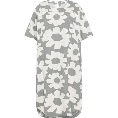 KnowledgeCotton Apparel Дамска рокля KnowledgeCotton Apparel Women's Linen-Mix Printed T-Shirt Dress - Grey (134-1892-0111)