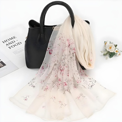 HARAHU Шал be-36510 - Бяла / Розова kp36510 (be-36510)