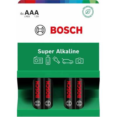 BOSCH Super Alkaline AAA 4 ks LR03SA4B-00