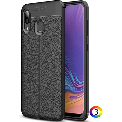 Samsung Galaxy A30 / A20 Удароустойчив Litchi Skin Калъф и Протектор