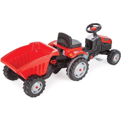 Pilsan Traktor šlapací s valníkem červený