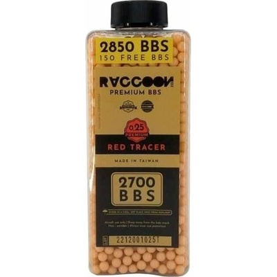 Raccoon Airsoft Airsoftové kuličky PREMIUM Tracer 0,25g 2850bb nasvětlující červené
