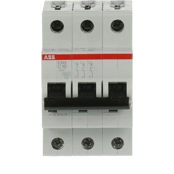 ABB АВТ. ПРЕДПАЗИТЕЛ 3p mcb s203-c10 (m518252)