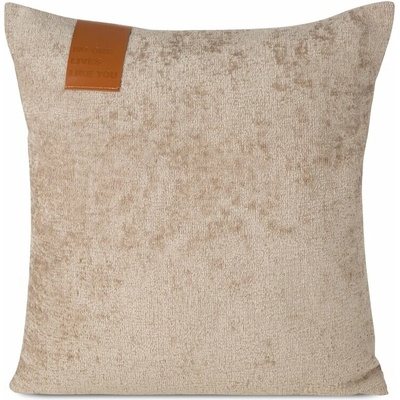 Takoy z mäkkej žinylkovej látky s koženou vsadkou-HF-411233 45 x 45 cm