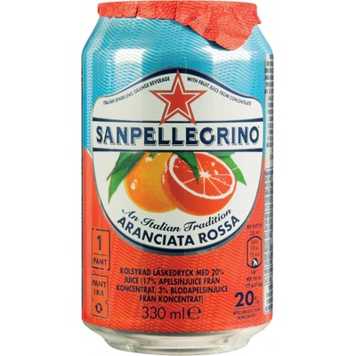 San Pellegrino Aranciata Rossa plech 24 x 330 ml