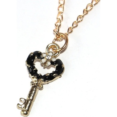 Fashion Jewerly Řetízek Klíč k srdci a ke štěstí, Klíček zdobený pro miláčka, Key for luck 2885
