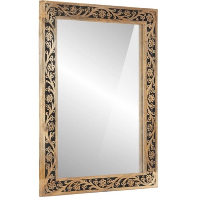 vidaXL Огледало за баня 50x70x2, 5 см мангово дърво масив и стъкло (358243)