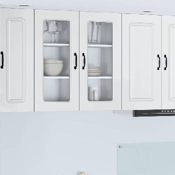 vidaXL Панел за миялна машина Kalmar Лъскаво бяло 40 x 31 x 80 см (884642)