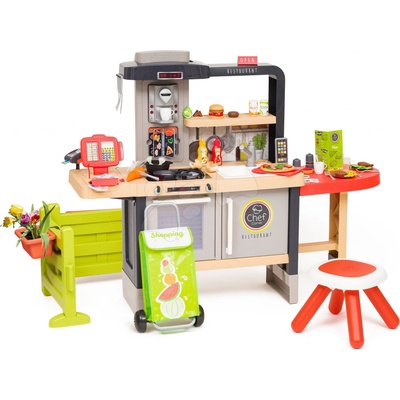 Smoby Reštaurácia s elektronickou kuchynkou Chef Corner Restaurant s predzáhradkou a taškou