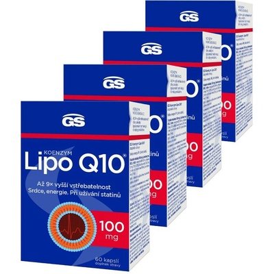 GS Koenzym Lipo Q10 100 mg 4 x 60 kapslí