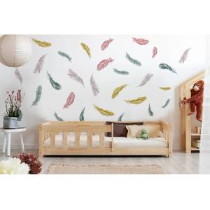 Adeko Детско легло от масивен бор в естествен цвят 80x190 cm Mila CP - Adeko (CP-80190)