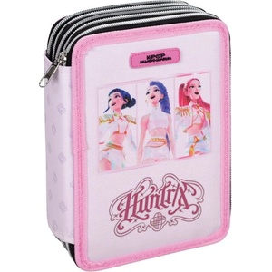  Ученически несесер K-Pop Demon Hunters Huntrix Pink с три отделения и съдържание (364-01130)