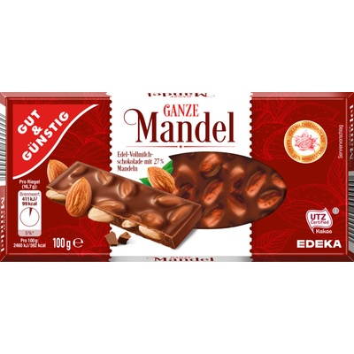 Gut & Günstig Mléčná s celými mandlemi 100 g
